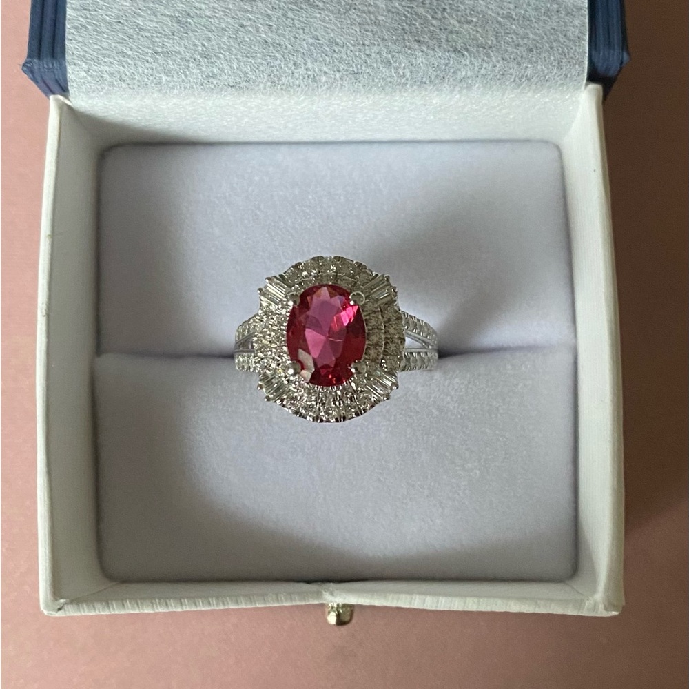 2.07 ct Ruby & VS Lab Diamond Ring